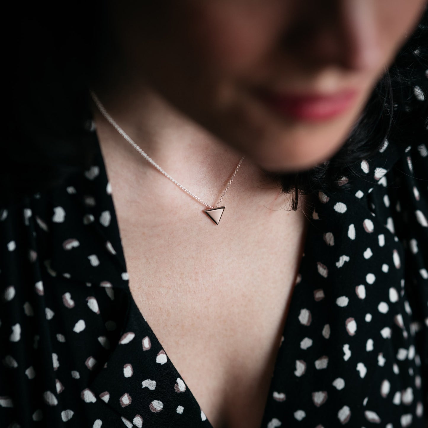 Metrica Tiny Triangle Necklace