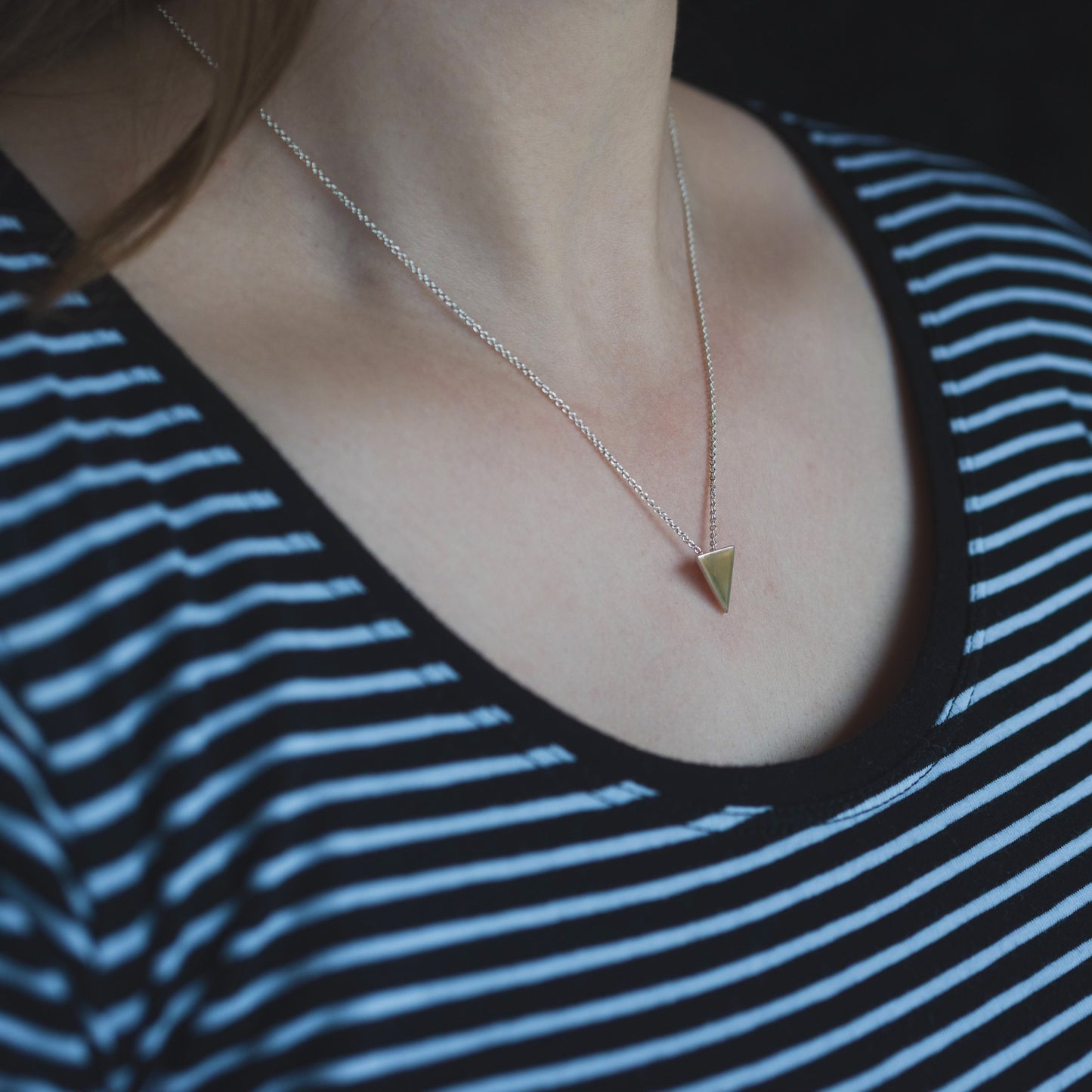 Metrica Tiny Triangle Necklace