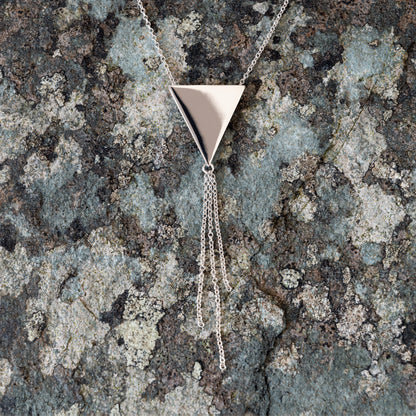 Metrica Triangle Tassel Necklace