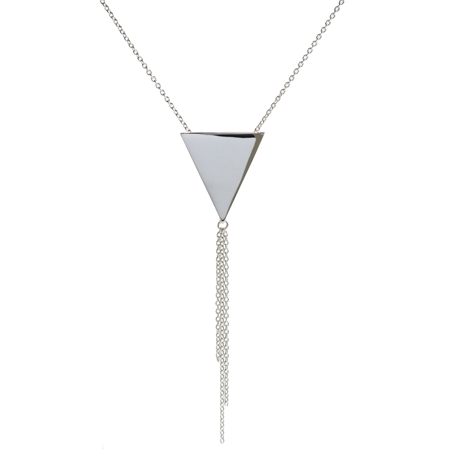 Metrica Triangle Tassel Necklace