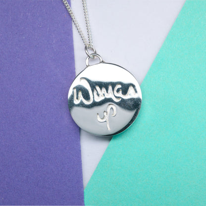 Girl Power coin necklace